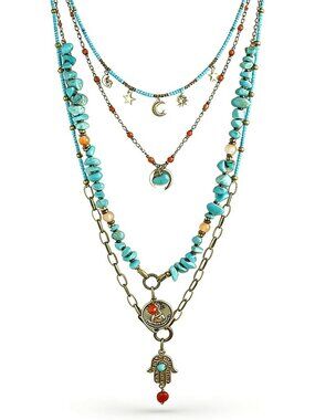 Trendy Boho Long Layered Necklaces for Women - Stylish Chain Jewelry Accessory